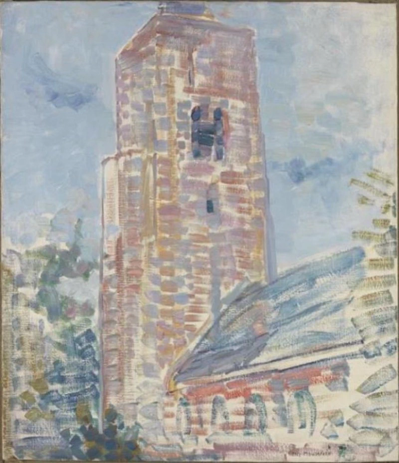 Chiesa di Oostkapelle, navata e torre - Kunstmuseum Den Haag